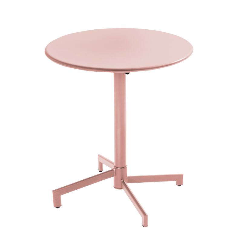 Table de restaurant bistrot ronde inclinable en métal 4 personnes Ø70x72 cm