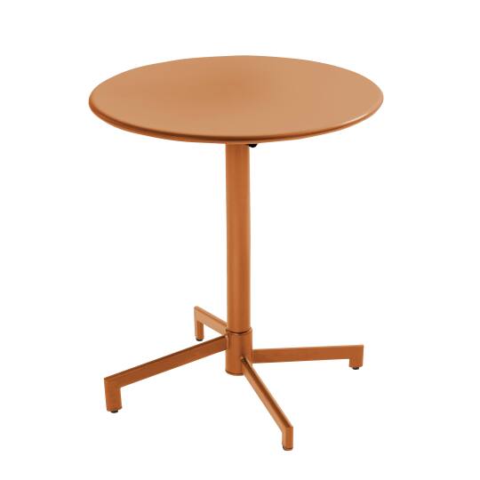 Table de restaurant bistrot ronde inclinable en métal 4 personnes Ø70x72 cm | Mobeventpro
