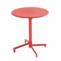Table de restaurant bistrot ronde inclinable en métal 4 personnes Ø70x72 cm
