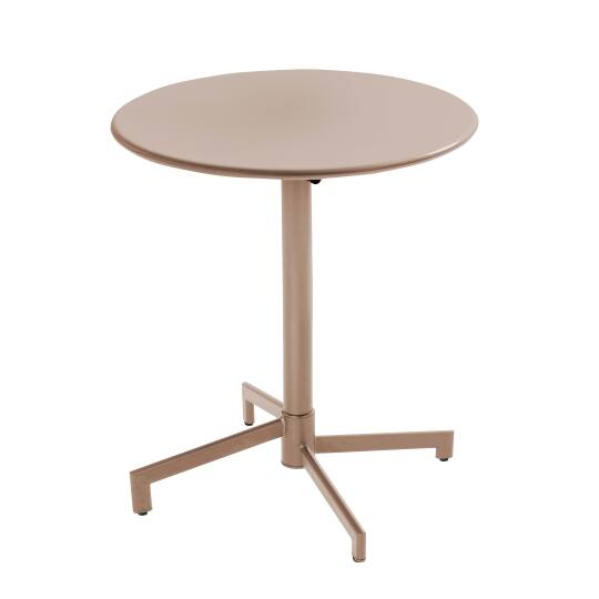 Table de restaurant bistrot ronde inclinable en métal 4 personnes Ø70x72 cm | Mobeventpro