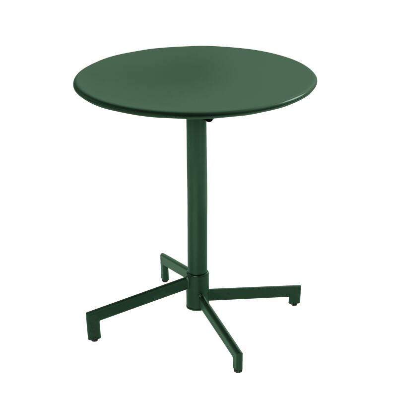 Table de restaurant bistrot ronde inclinable en métal 4 personnes Ø70x72 cm
