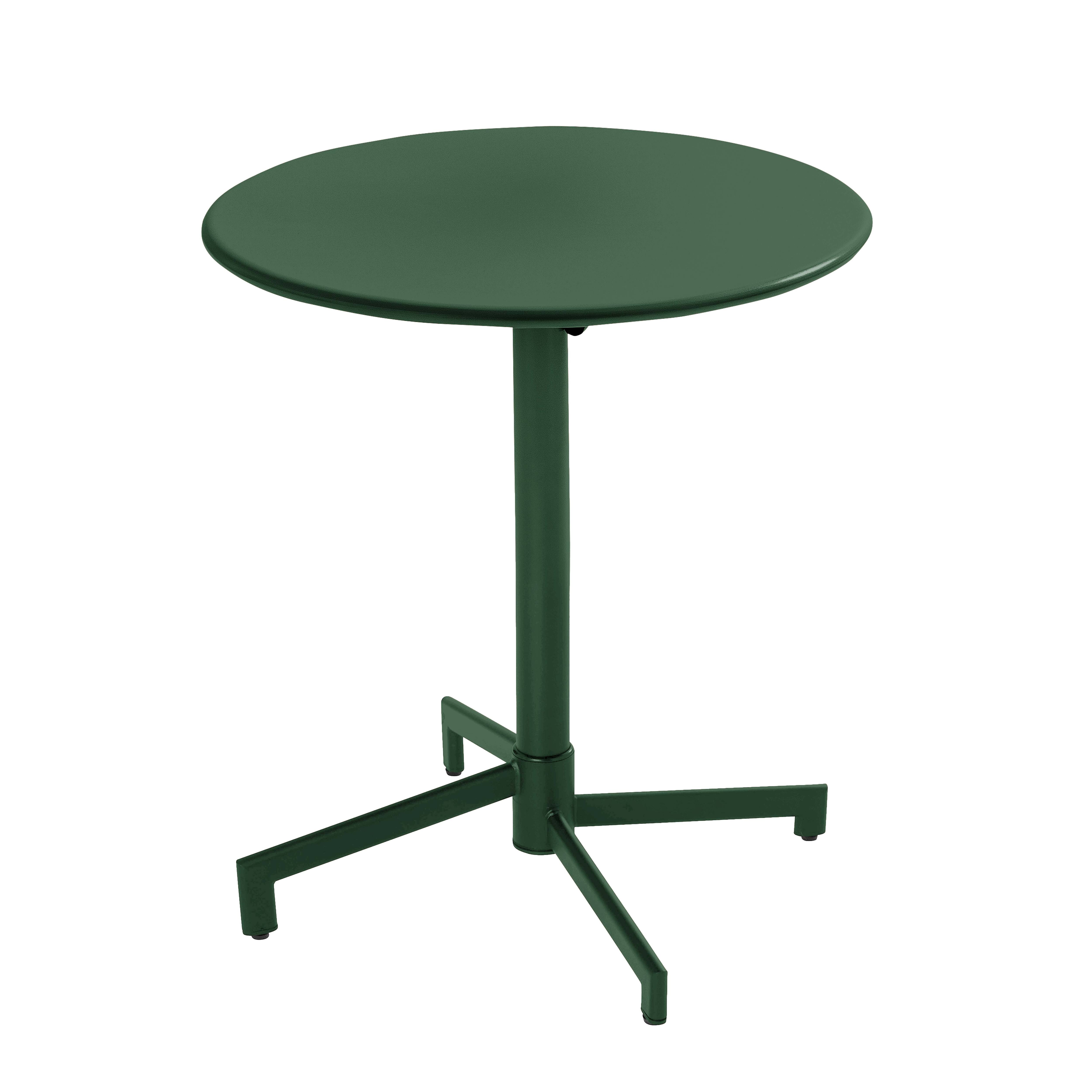 Table de restaurant bistrot ronde inclinable en métal 4 personnes Ø70x72 cm