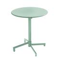 Table de restaurant bistrot ronde inclinable en métal 4 personnes Ø70x72 cm