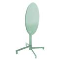 Table de restaurant bistrot ronde inclinable en métal 4 personnes Ø70x72 cm