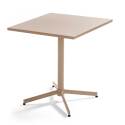 Table de restaurant carrée inclinalble en métal 4 personnes 70x70 cm