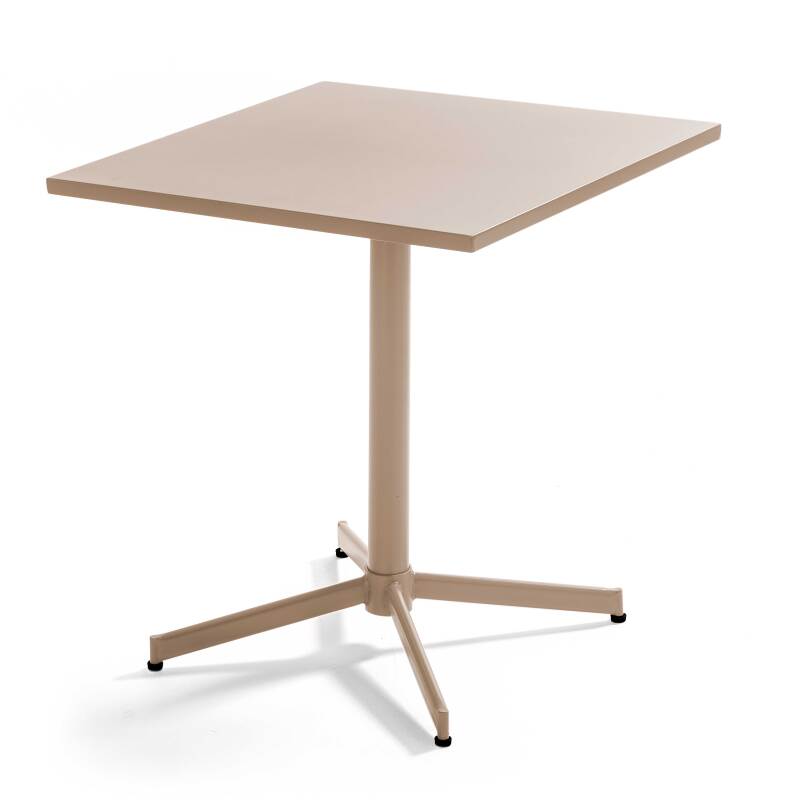 Table de restaurant carrée inclinalble en métal 4 personnes 70x70 cm