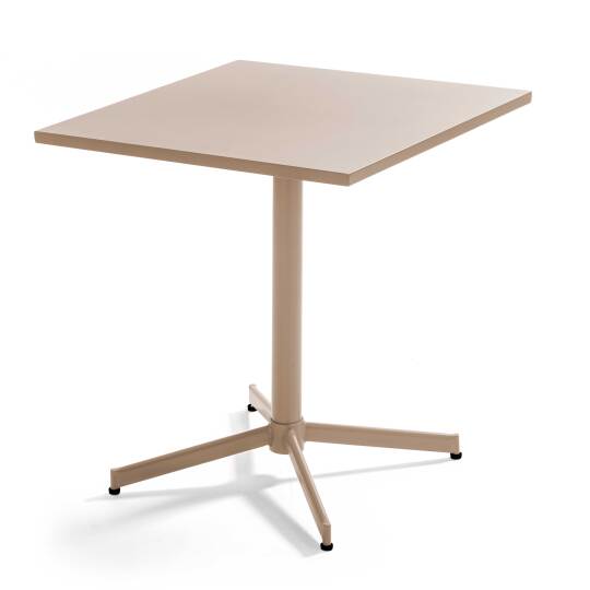 Table de restaurant carrée inclinalble en métal 4 personnes 70x70 cm
