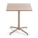Table de restaurant carrée inclinalble en métal 4 personnes 70x70 cm