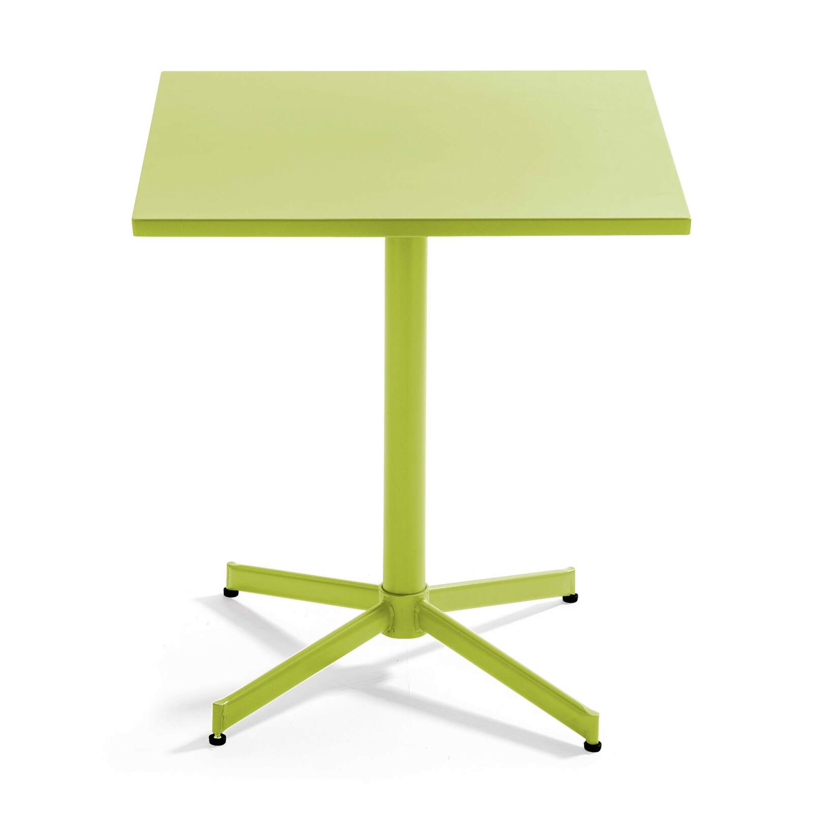 Table de restaurant carrée inclinalble en métal 4 personnes 70x70 cm