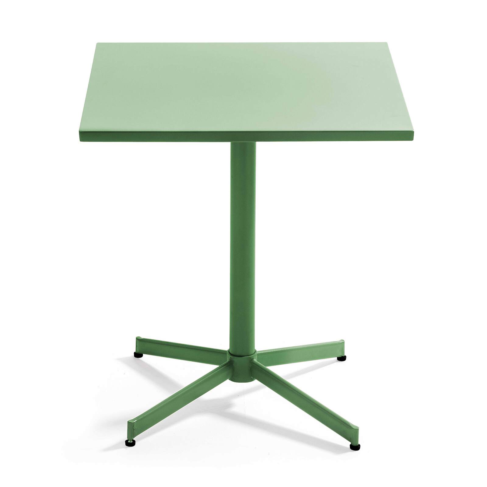 Table de restaurant carrée inclinalble en métal 4 personnes 70x70 cm