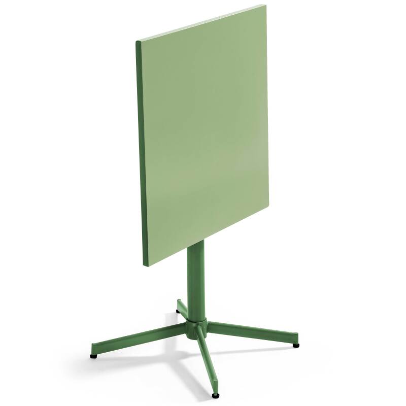 Table de restaurant carrée inclinalble en métal 4 personnes 70x70 cm
