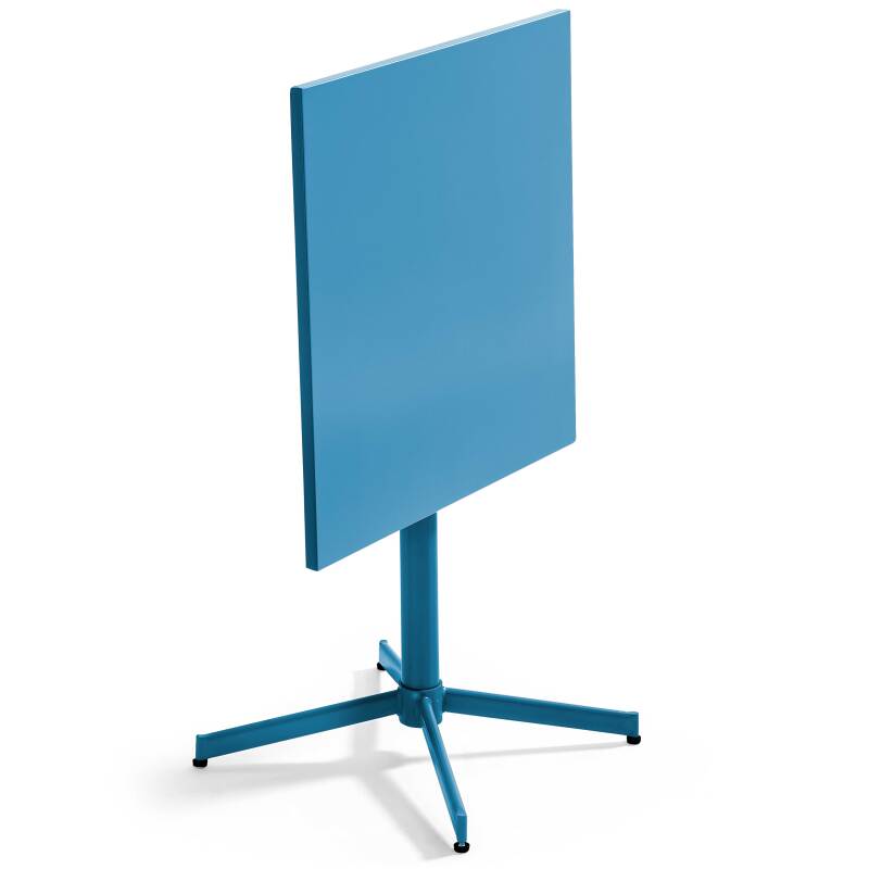 Table de restaurant carrée inclinalble en métal 4 personnes 70x70 cm
