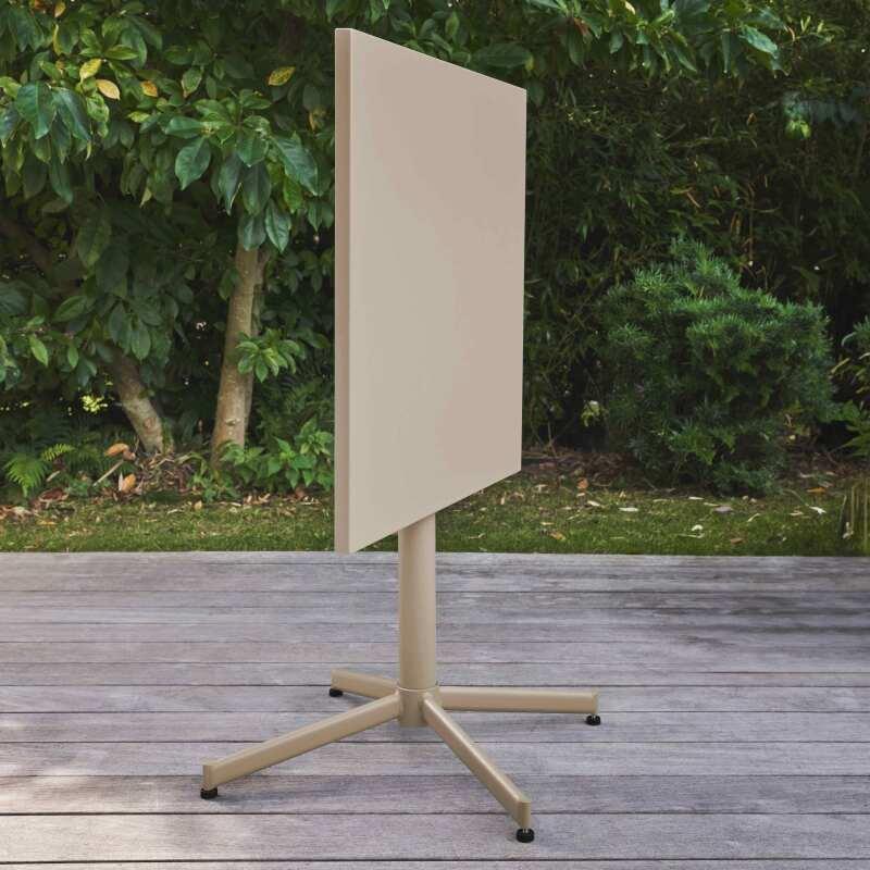 Table de restaurant carrée inclinalble en métal 4 personnes 70x70 cm (2/8)