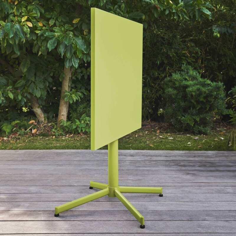Table de restaurant carrée inclinalble en métal 4 personnes 70x70 cm (2/8)