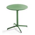 Table de restaurant bistrot ronde inclinable en métal 4 personnes Ø70x72 cm 