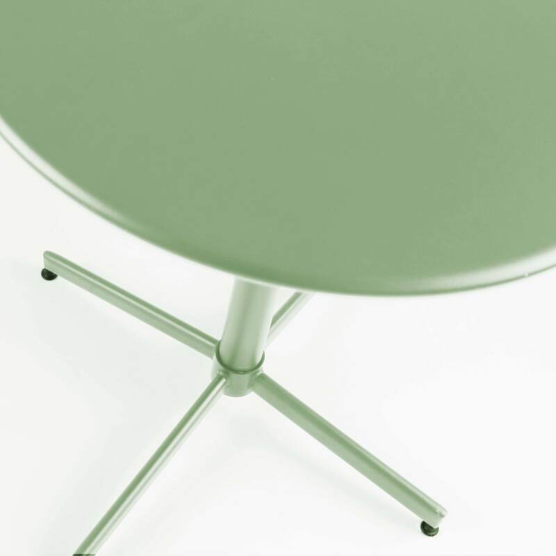 Table de restaurant bistrot ronde inclinable en métal 4 personnes Ø70x72 cm  (6/7)