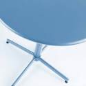 Table de restaurant bistrot ronde inclinable en métal 4 personnes Ø70x72 cm 