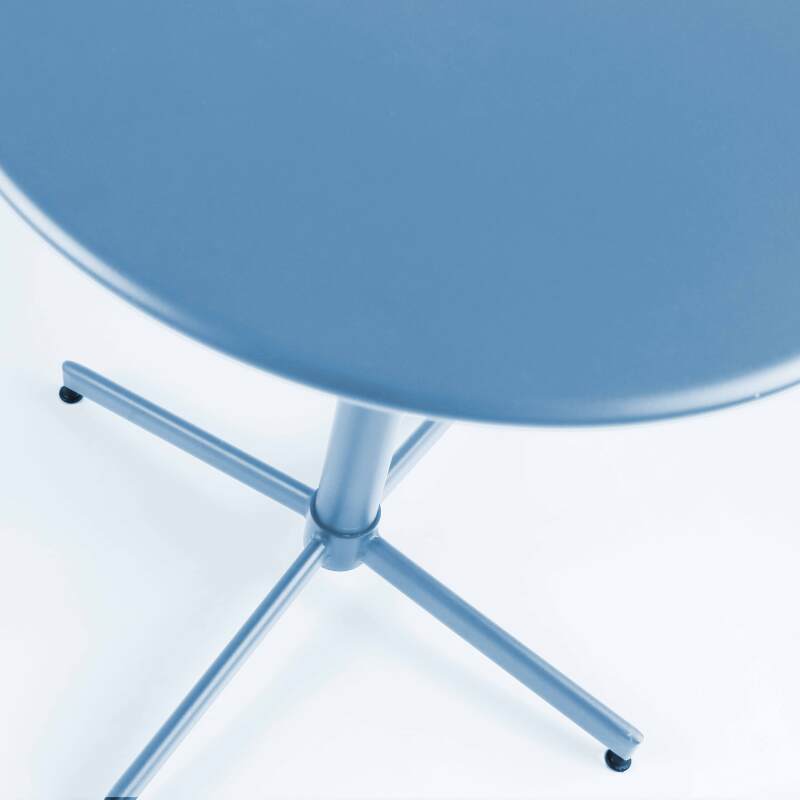 Table de restaurant bistrot ronde inclinable en métal 4 personnes Ø70x72 cm  (6/7)