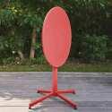 Table de restaurant bistrot ronde inclinable en métal 4 personnes Ø70x72 cm 