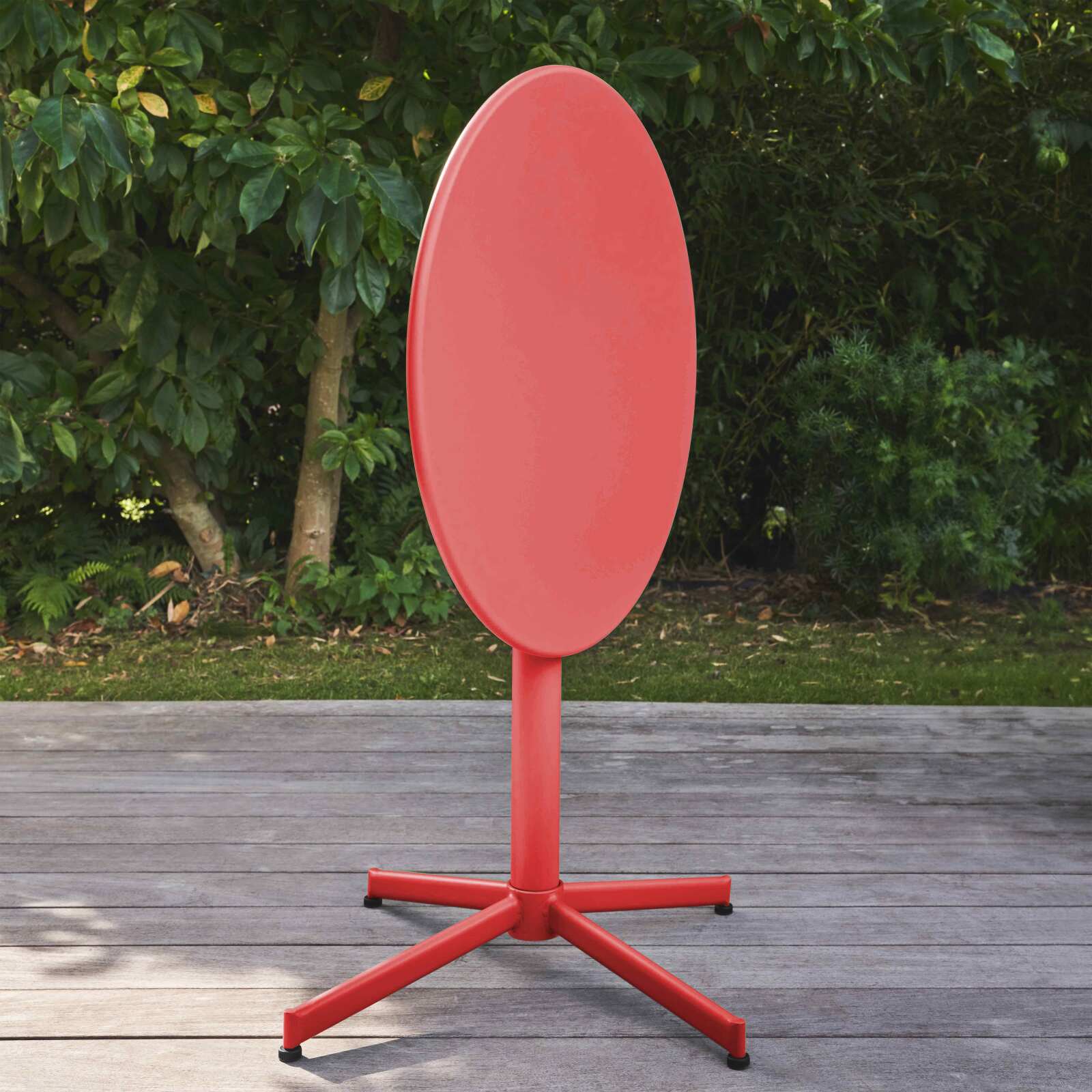Table de restaurant bistrot ronde inclinable en métal 4 personnes Ø70x72 cm 