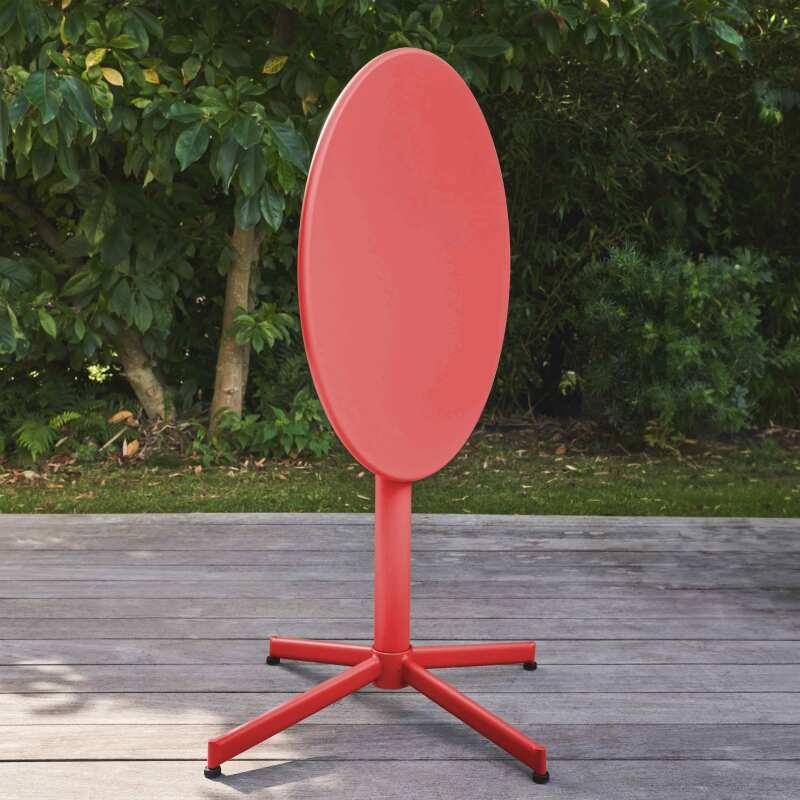 Table de restaurant bistrot ronde inclinable en métal 4 personnes Ø70x72 cm  (2/7)