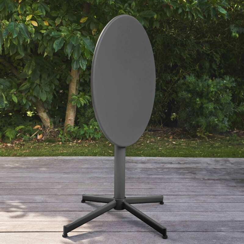 Table de restaurant bistrot ronde inclinable en métal 4 personnes Ø70x72 cm 