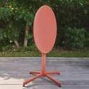 Table de restaurant bistrot ronde inclinable en métal 4 personnes Ø70x72 cm 