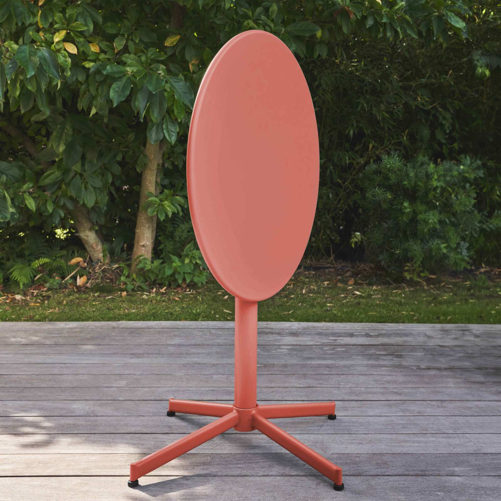 Table de restaurant bistrot ronde inclinable en métal 4 personnes Ø70x72 cm 