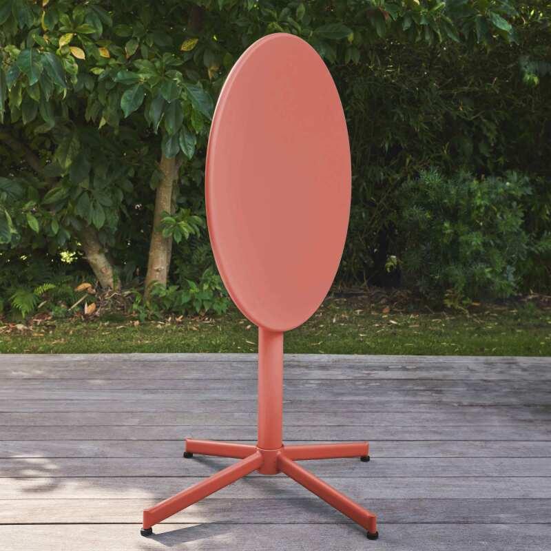 Table de restaurant bistrot ronde inclinable en métal 4 personnes Ø70x72 cm  (2/7)