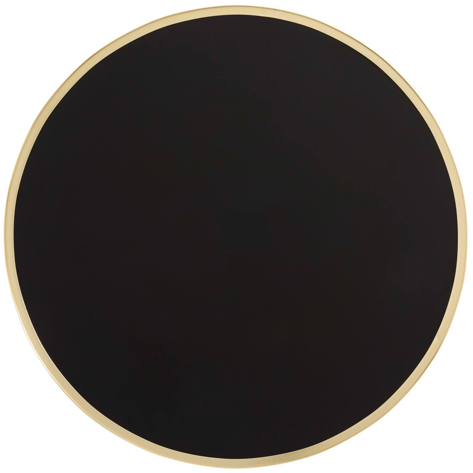 Plateau de table rond en contreplaqué avec revêtement stratifié et bords en aluminium ⌀60 cm