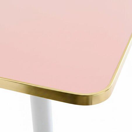 Plateau de table en stratifié 70x70 cm avec bords en aluminium (3/5)