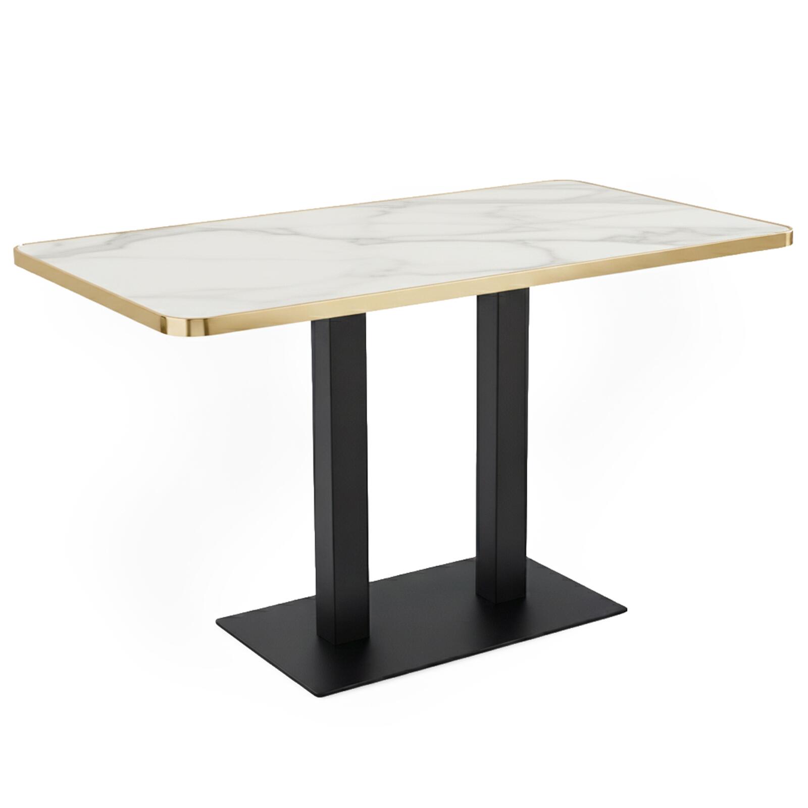 Plateau de table en stratifié 120x60 cm avec bords en aluminium