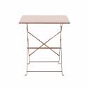 Table de restaurant bistrot carrée pliante en métal 2 personnes 60x60 cm