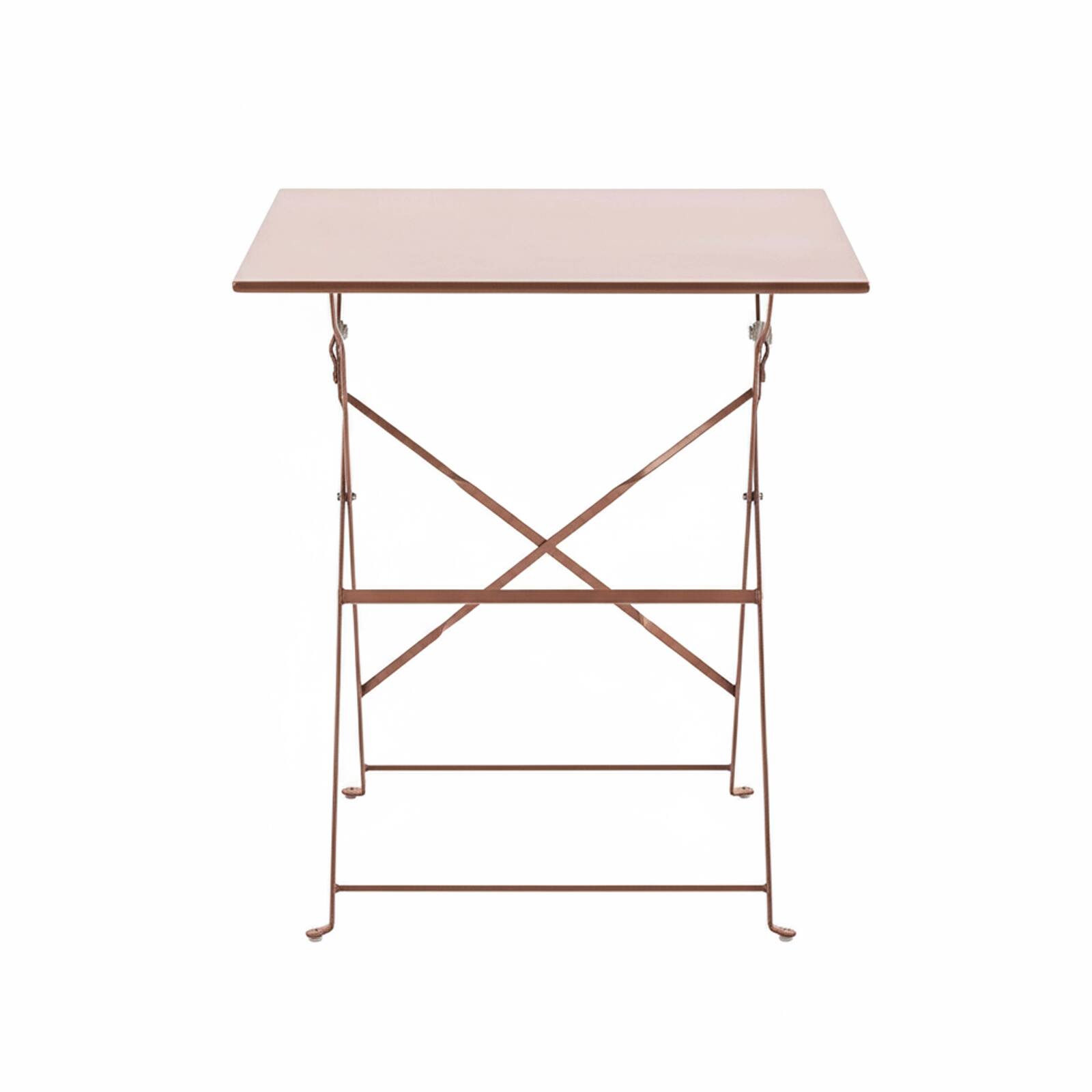 Table de restaurant bistrot carrée pliante en métal 2 personnes 60x60 cm