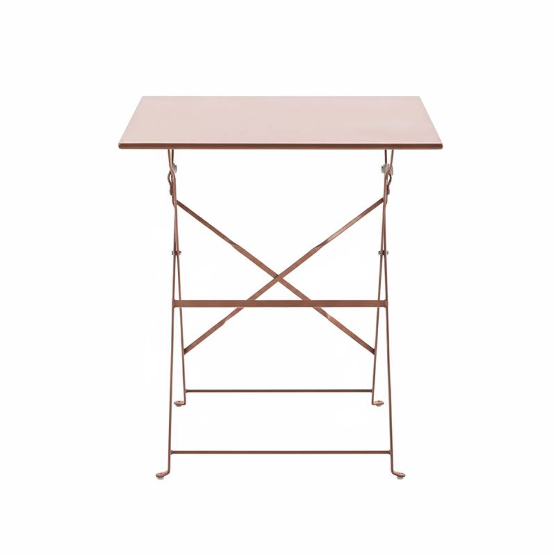 Table de restaurant bistrot carrée pliante en métal 2 personnes 60x60 cm (2/5)
