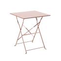 Table de restaurant bistrot carrée pliante en métal 2 personnes 60x60 cm