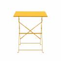 Table de restaurant bistrot carrée pliante en métal 2 personnes 60x60 cm