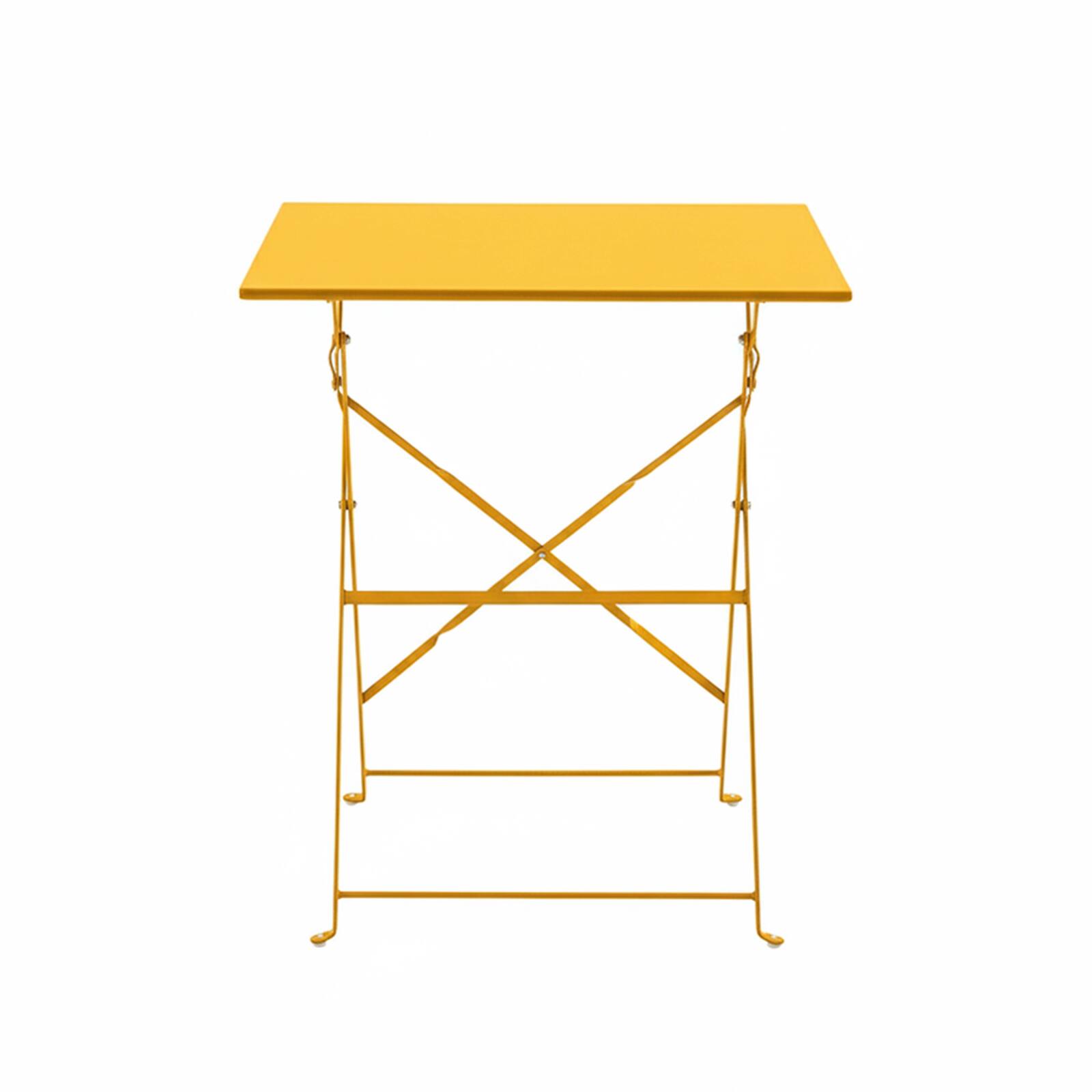 Table de restaurant bistrot carrée pliante en métal 2 personnes 60x60 cm