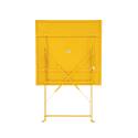 Table de restaurant bistrot carrée pliante en métal 2 personnes 60x60 cm