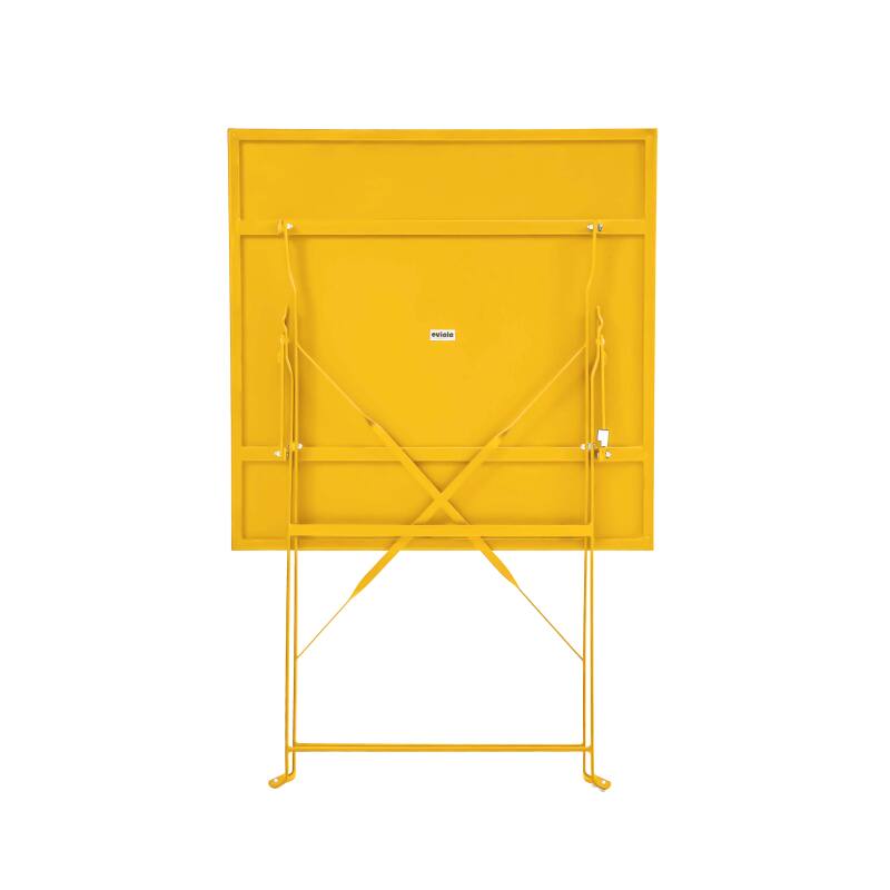 Table de restaurant bistrot carrée pliante en métal 2 personnes 60x60 cm