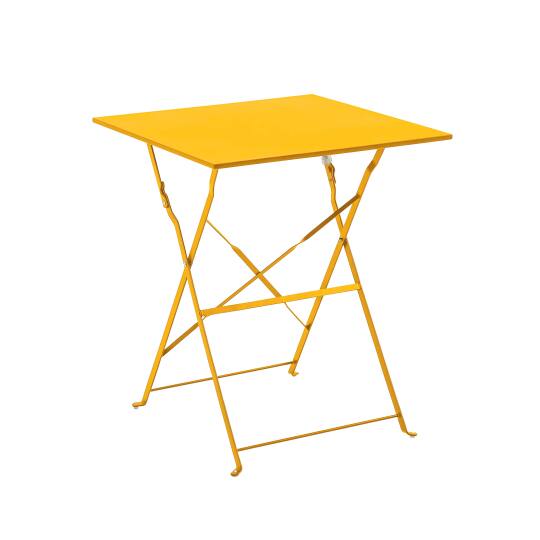 Table de restaurant bistrot carrée pliante en métal 2 personnes 60x60 cm | Mobeventpro