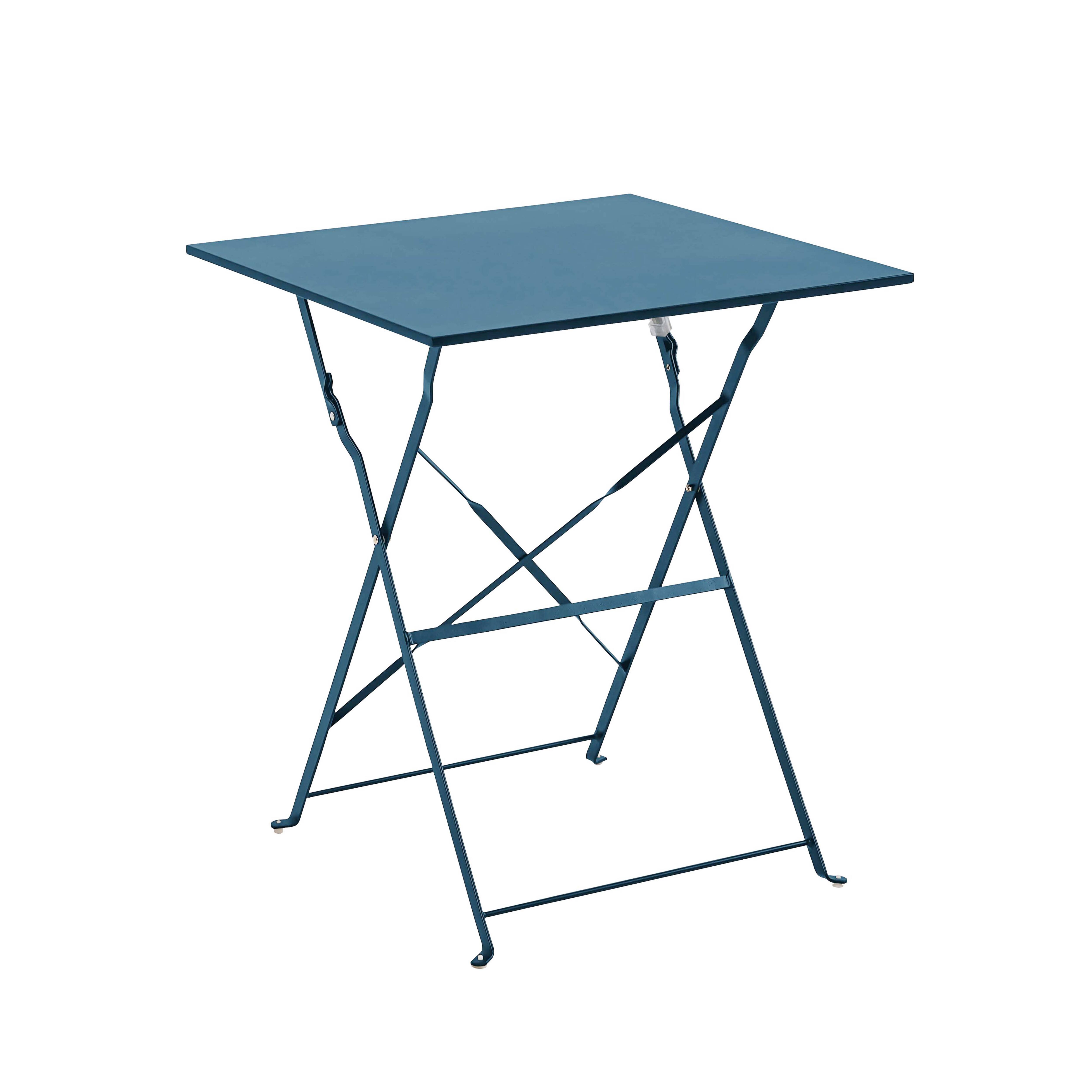 Table de restaurant bistrot carrée pliante en métal 2 personnes 60x60 cm