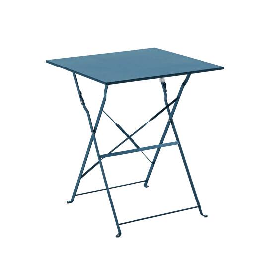 Table de restaurant bistrot carrée pliante en métal 2 personnes 60x60 cm | Mobeventpro
