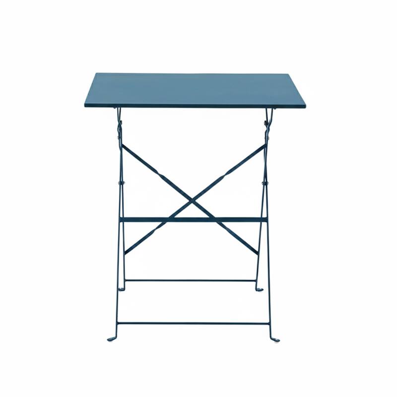 Table de restaurant bistrot carrée pliante en métal 2 personnes 60x60 cm (2/5)