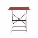 Table de restaurant bistrot carrée pliante en métal 2 personnes 60x60 cm
