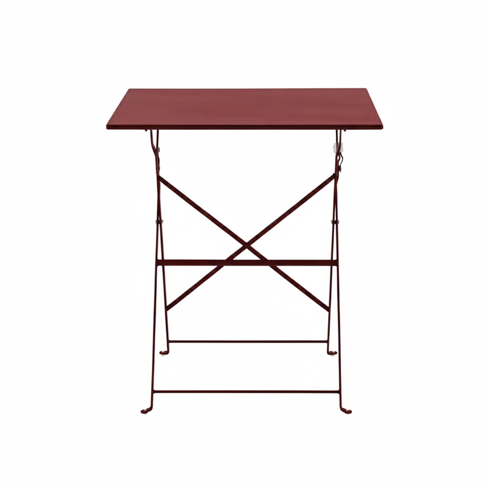 Table de restaurant bistrot carrée pliante en métal 2 personnes 60x60 cm