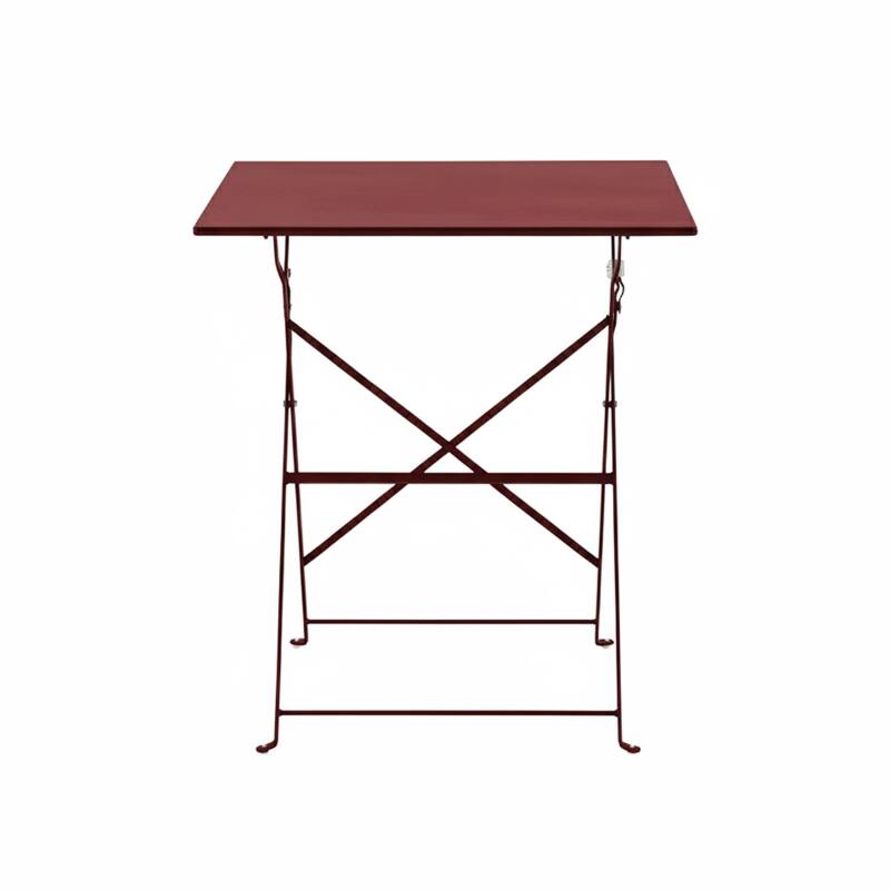 Table de restaurant bistrot carrée pliante en métal 2 personnes 60x60 cm (2/4)