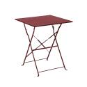 Table de restaurant bistrot carrée pliante en métal 2 personnes 60x60 cm