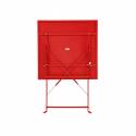 Table de restaurant bistrot carrée pliante en métal 2 personnes 60x60 cm