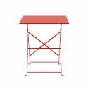 Table de restaurant bistrot carrée pliante en métal 2 personnes 60x60 cm